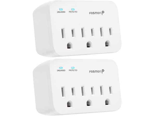 Fosmon Refrigerator Surge Protector, 3 Outlet Heavy Duty Appliance Surge Protector with High Joules for Fridge, Microwave, Washing Machine, Garage...