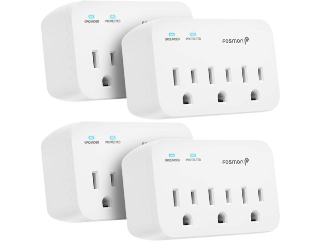 Fosmon Refrigerator Surge Protector, 3 Outlet Heavy Duty Appliance Surge Protector with High Joules for Fridge, Microwave, Washing Machine, Garage...