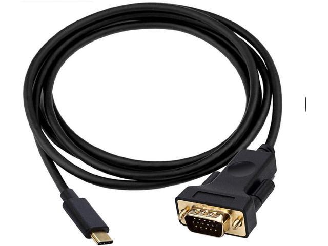 USB-C To VGA, Thunderbolt 3 Type C to VGA Male Converter Adapter Cable 1.8M