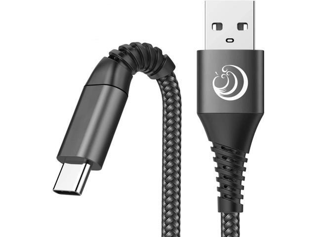 USB C Cable A [2-Pack 6ft Black] Fast Type C Charging Cord Nylon Braided Charger Cable Compatible with Samsung Galaxy S22 S20...