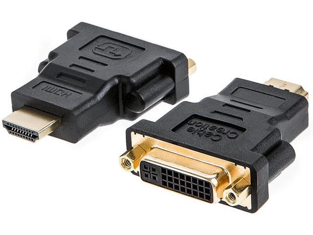 HDMI to DVI Adapter CableCreation [2-Pack] Bi-Directional HDMI Male to DVI Female Converter 1080P DVI to HDMI Conveter 3D for PS3 PS4 TV Box...