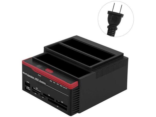 WAGA Hard Drive Docking Station,Hard Disk Drive HDD Docking Station for 2.5 3.5 inch IDE SSD SATAI/II (1.5G/3.0G),USB 2.0 to SATA IDE Dual Slots...