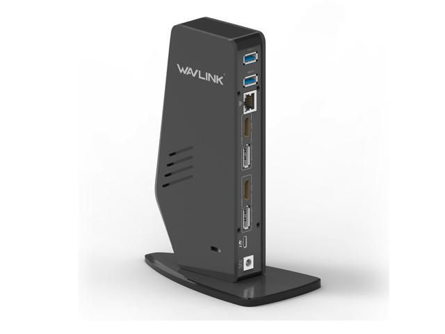 Wavlink USB C Dual 4K HDMI & DP Universal Docking, with 60W Power Delivery, Dual 4K@60Hz, Single 5K@60Hz Displaylink Dock 2 x HDMI, 2 x DisplayPort,.