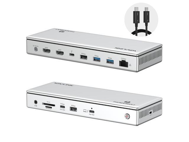 WAVLINK Thunderbolt 4 Docking Station, Single 8K, Triple 4K Display, 13 In 1 Laptop Dock for TBT 4/3 Mac & TBT 4 Windows PC, 40 Gbps with Max 96W.