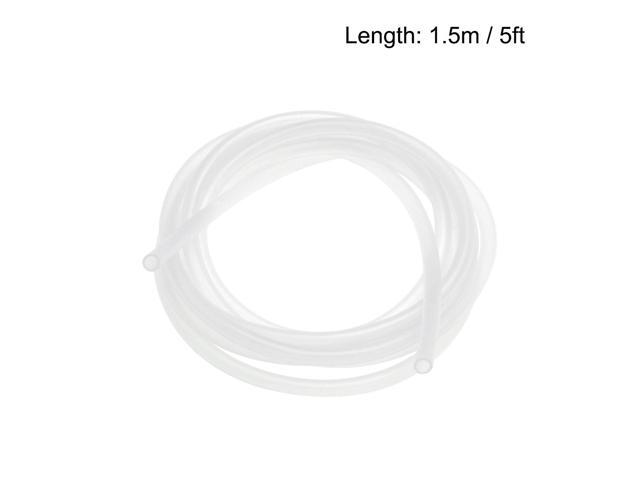 Silicone Tubing, 1/8 Inch ID x 5/32 Inch OD 5ft Rubber Tube High Temp for Pump Transfer, Clear