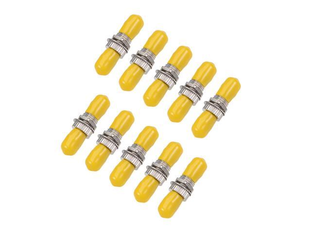 ST to ST Female Fiber Coupler Flange Type Fiber Optical Adapter Connector for Server Rack, Patch Panel MM/SM 10Pcs(MI)