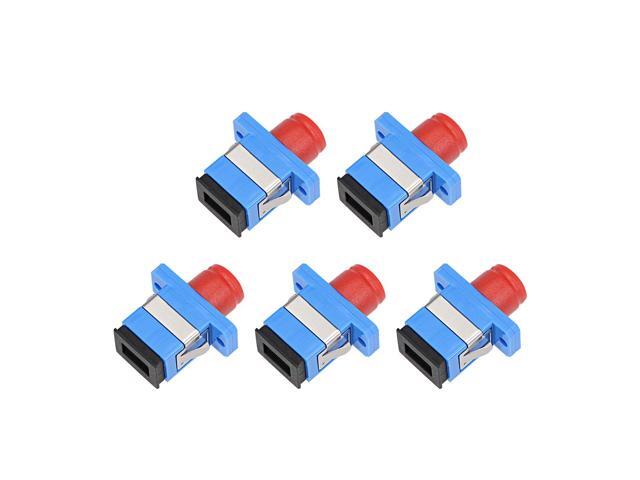 SC to FC Fiber Coupler Flange Type Fiber Optical Adapter Connector for Server Rack, Patch Panel MM/SM 5Pcs(MFH)