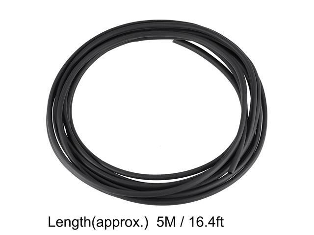Heat Shink Tubing, 1/8'(3mm) Dia 7.4mm Flat Width 3:1 Ratio Shrinkable Tube Cable Sleeve 5m - Black
