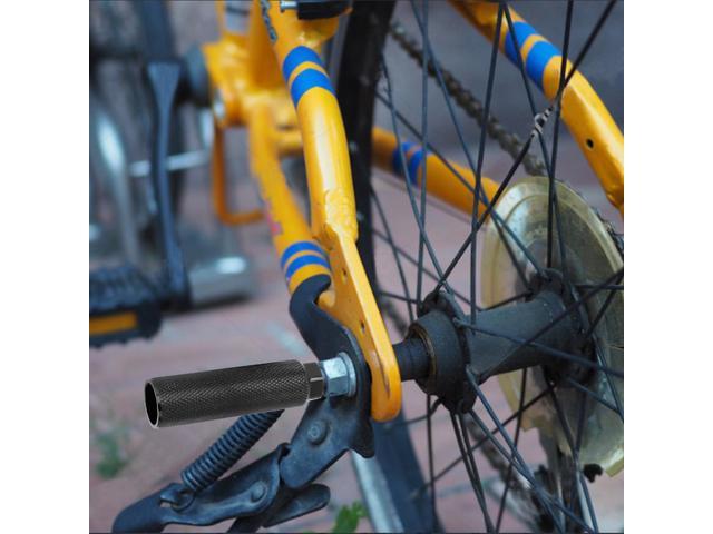 2 Pcs Aluminum Alloy Cylinder for BMX MTB Bike Bicycle Axle Rear Stunt Foot Pegs Footrests Black