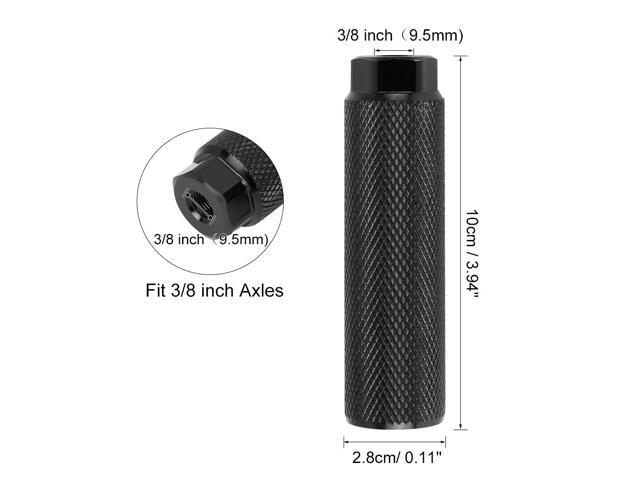 2 Pcs Aluminum Alloy Cylinder for BMX MTB Bike Bicycle Axle Rear Stunt Foot Pegs Footrests Black
