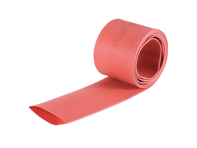 Heat Shink Tubing, 30mm Dia 50mm Flat Width 2:1 Ratio Shrinkable Tube Cable Sleeve 1m - Red