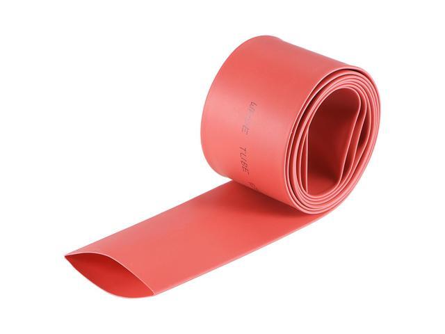 Heat Shink Tubing, 1'(25mm) Dia 41mm Flat Width 2:1 Ratio Shrinkable Tube Cable Sleeve 1m - Red