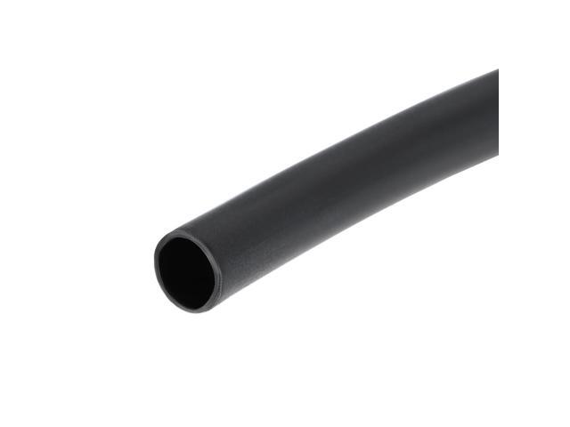 Heat Shink Tubing, 1/8'(3mm) Dia 7.4mm Flat Width 3:1 Ratio Shrinkable Tube Cable Sleeve 5m - Black