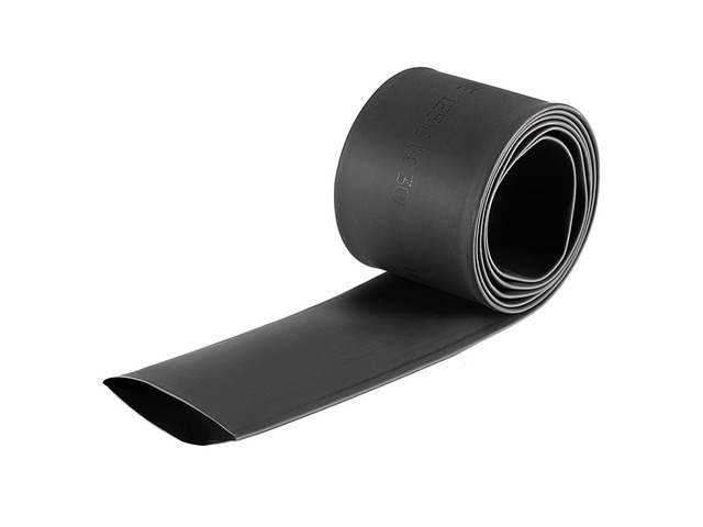 Heat Shink Tubing, 30mm Dia 50mm Flat Width 2:1 Ratio Shrinkable Tube Cable Sleeve 1m - Black