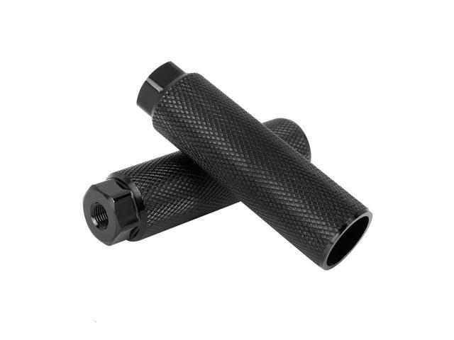 2 Pcs Aluminum Alloy Cylinder for BMX MTB Bike Bicycle Axle Rear Stunt Foot Pegs Footrests Black