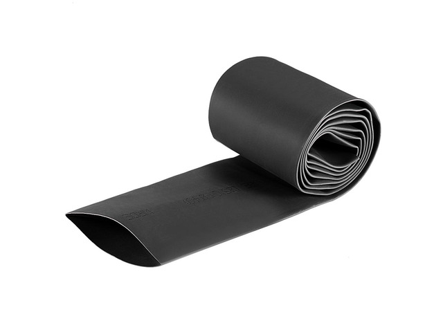 Heat Shink Tubing, 40mm Dia 66mm Flat Width 2:1 Ratio Shrinkable Tube Cable Sleeve 1m - Black