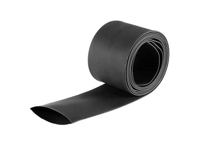 Heat Shink Tubing, 40mm Dia 66mm Flat Width 2:1 Ratio Shrinkable Tube Cable Sleeve 2m - Black