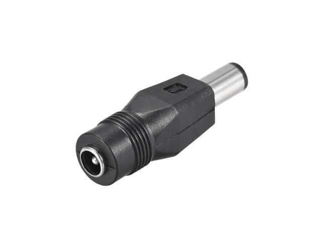 10pcs DC Power Adapter,Female 5.5mmx2.1mm to 7.4mmx5.0mm Male Plug Tips, Input DC Plug Connector Black