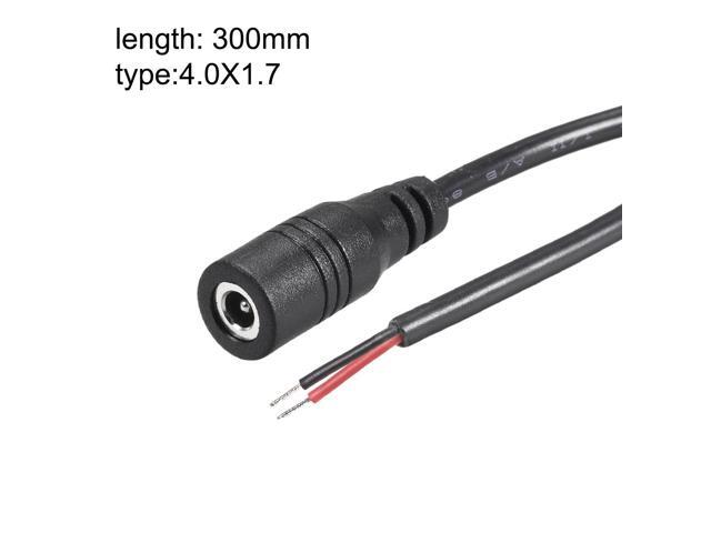 10pcs DC Power 4.0mm x 1.7mm 3A 22AWG 30cm Female Plug Connector Pigtail