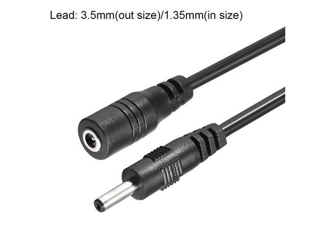 Power Extension Cable 4.92ft 1.5M 1.35mm x 3.5mm Compatible with Adapter Cord 2pcs