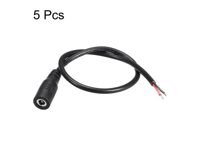 5pcs DC Power 4.0mm x 1.7mm 3A 22AWG 30cm Female Plug Connector Pigtail