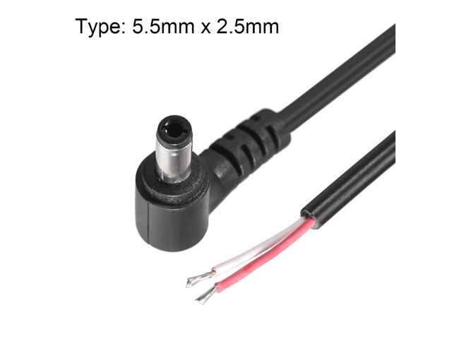 DC Power 5.5mm x 2.5mm 4A 30cm Length Barrel Male Plug Right Angle Cord Cable Connector Pigtail