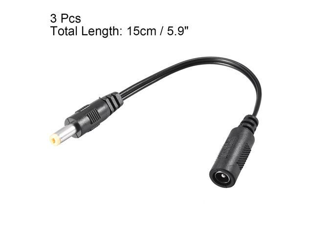 Tip Adapter Connector Converter 5.5x2.1mm to 4.8x1.7mm 1A 15cm DC Power Connect 3pcs