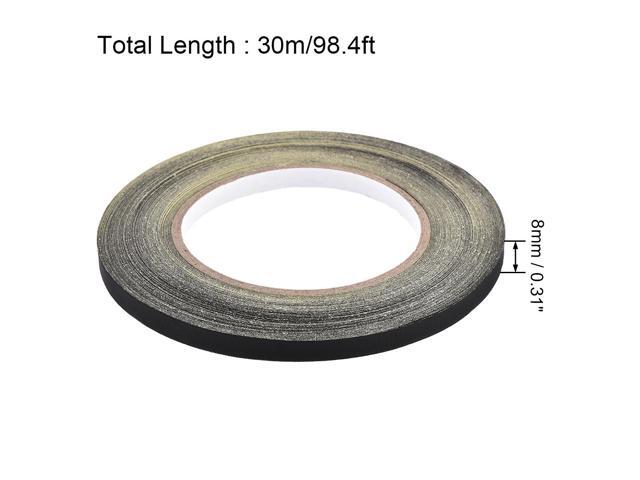 8mm Acetate Cloth Tape for Laptop Electric Auto Guitar Repair High Temperature Adhesive Tape Black 30m/98.4Ft