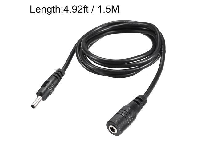 Power Extension Cable 4.92ft 1.5M 1.35mm x 3.5mm Compatible with Adapter Cord
