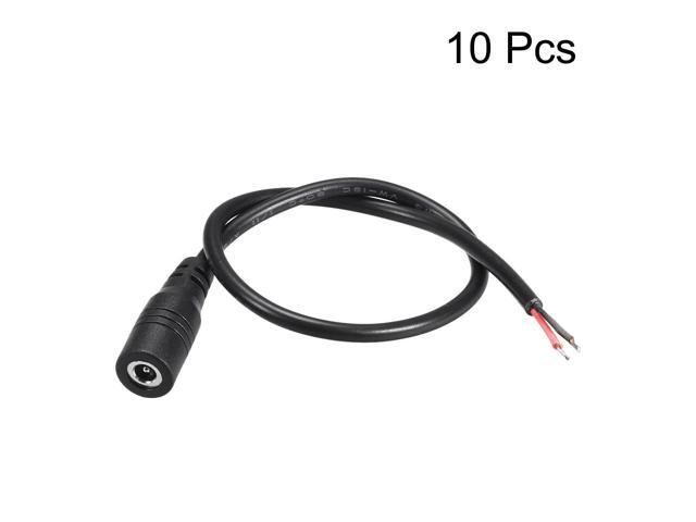10pcs DC Power 4.0mm x 1.7mm 3A 22AWG 30cm Female Plug Connector Pigtail