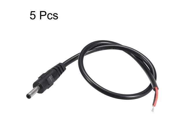 5pcs DC Power 3.5mm x 1.35mm 1A 30cm Barrel Male Plug Connector Pigtail