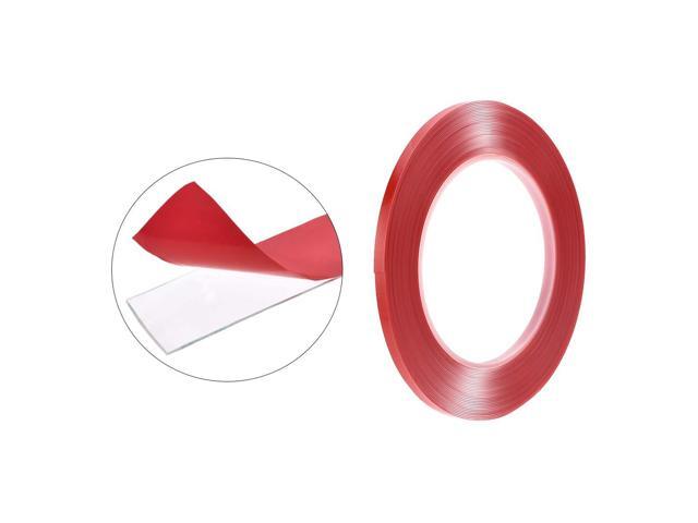 13/64 Inch x 32.5Ft Heat Resistant Acrylic Double Sided Adhesive Tape for Touch Screen Repairing 0.5mm Thickness Clear with Red Protect Film