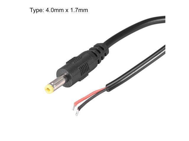 5pcs DC Power 4.0mm x 1.7mm 3A 30cm Barrel Male Plug Connector Pigtail