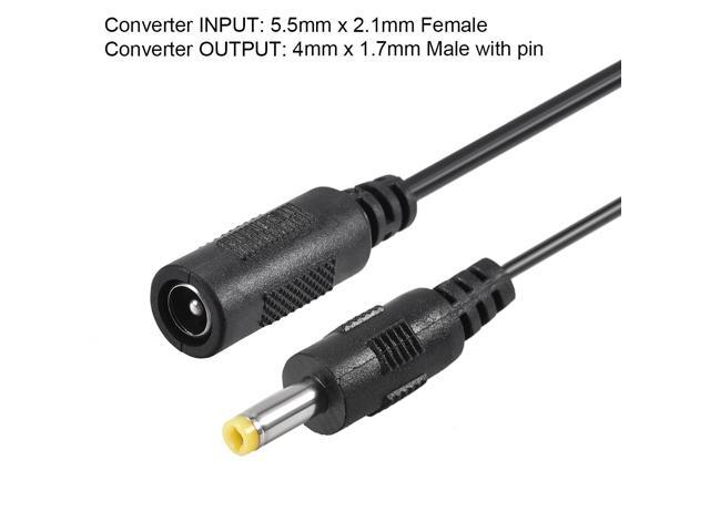 Tip Adapter Connector Converter 5.5x2.1mm to 4x1.7mm 15cm DC Power Connect