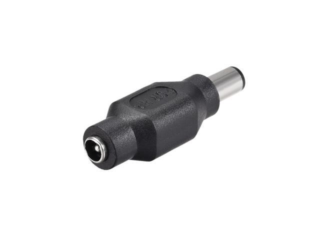 2pcs DC Power Adapter,Female 5.5mmx2.1mm to 7.4mmx5.0mm Male Plug Tips, Input DC Plug Connector with Resistance Black