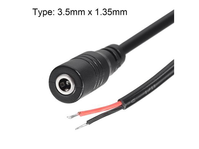 DC Power 3.5mm x 1.35mm 30cm Length Barrel Female Plug Connector Pigtail 5pcs