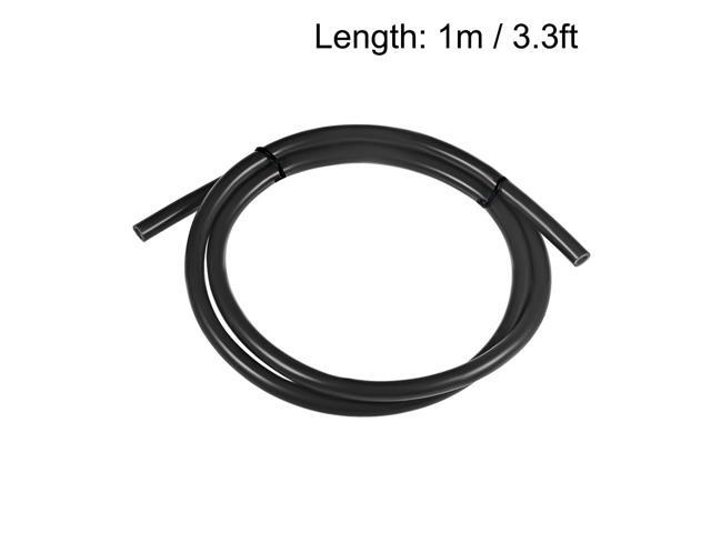 Silicone Tube, 5mm(3/16') ID x 8mm(5/16') OD 1m Rubber Tubing Air Hose Water Pipe for Pump Transfer Black