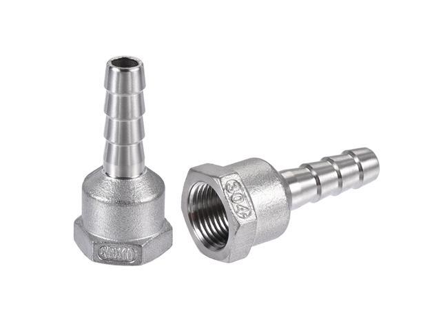 304 Stainless Steel Hose Barb Fitting Coupler, 10mm Barb x G3/8 Female Thread Pipe Adapter