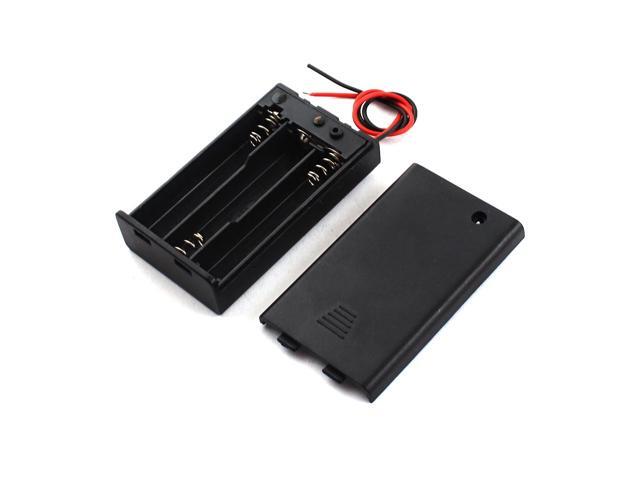 Wire Leaded Open Frame Rectangle Cell Box Case Holder for 3 x 1.5V AAA Battery