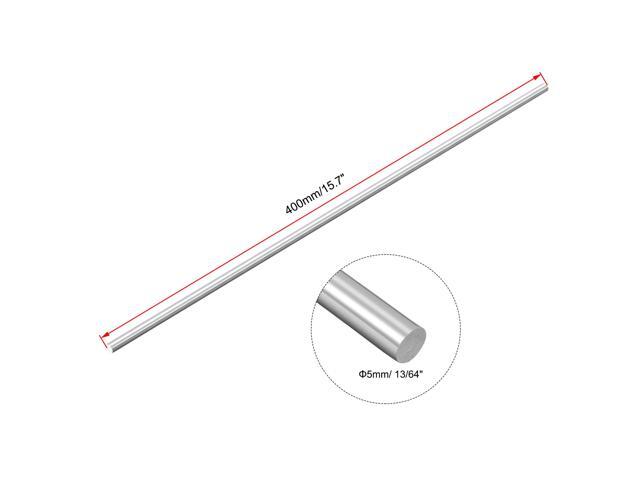 5mm x 400mm 304 Stainless Steel Solid Round Rod for DIY Craft - 8pcs