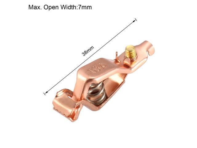 Battery Test Clip 10 Amps Spring Clamp Replacement for Automotive Car, Copper 2pcs