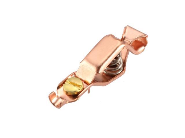 Battery Test Clip 10 Amps Spring Clamp Replacement for Automotive Car, Copper 2pcs