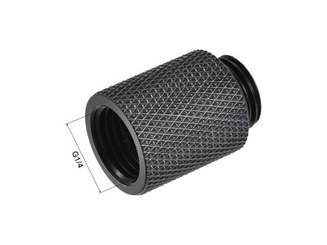 Male to Female Extender Fitting G1/4 x 20mm for PC Water Cooling System Black 4pcs
