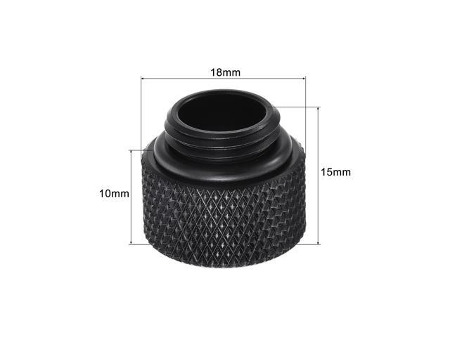 Male to Female Extender Fitting G1/4 x 10mm for PC Water Cooling System Black 4pcs