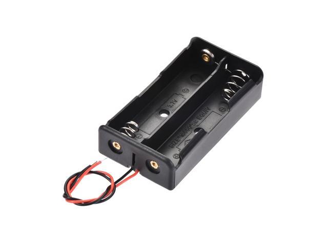 Photos - Power Tool Battery Unique Bargains Battery Case Storage Box 2 Slots x 3.7V 2-Wire Lead for 2 x 18650 Battery 