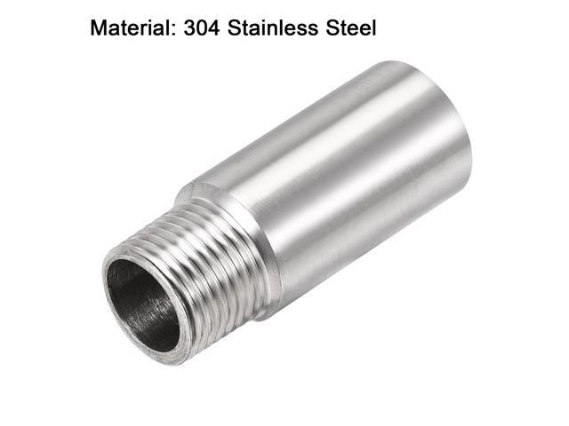 Shower Head Extension Arm Stainless Steel G1/2 Male to G1/2 Female Thread 60mm Length Cast Pipe Fitting Coupler