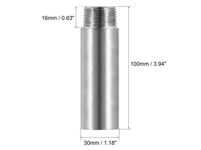 Shower Head Extension Arm Stainless Steel G3/4 Male to G3/4 Female Thread 100mm Length Cast Pipe Fitting Coupler