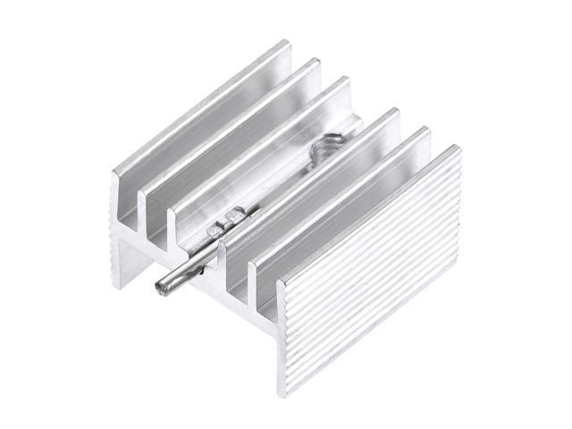 16mm x 15mm x 10mm TO-220 Aluminum Heatsink for Cooling MOSFET Transistor Diodes with a Support Pin 10pcs