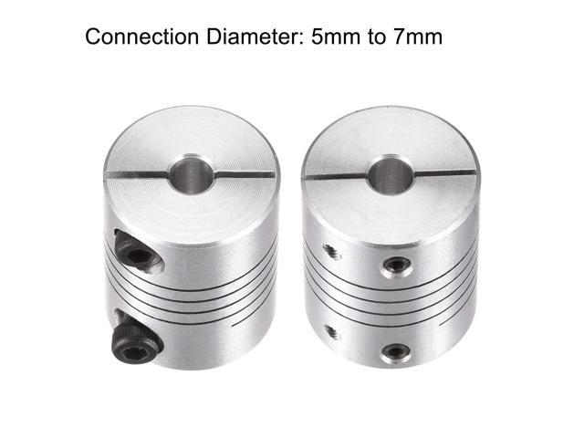 Motor Shaft 5mm to 7mm Helical Beam Coupler Coupling 25mm Dia 30mm Length