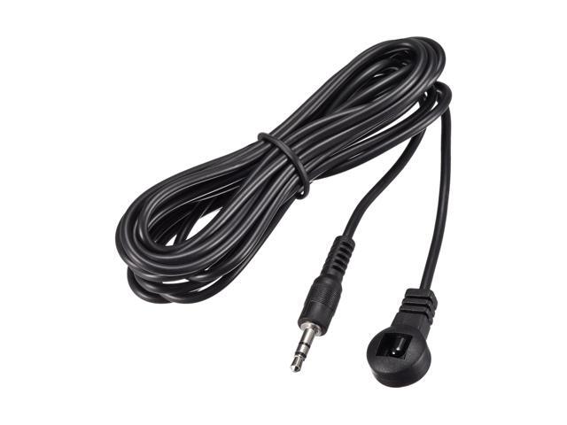 IR Infrared Receiver Extender Cable 3.5mm Jack 9.8FT Long 26FT Receiving Distance Black Flat Head